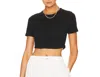 A.l.c Womens Wren Tee Cropped Top In Black In Black