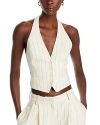 A.l.c Woodson Vest In Cream/black Stripe