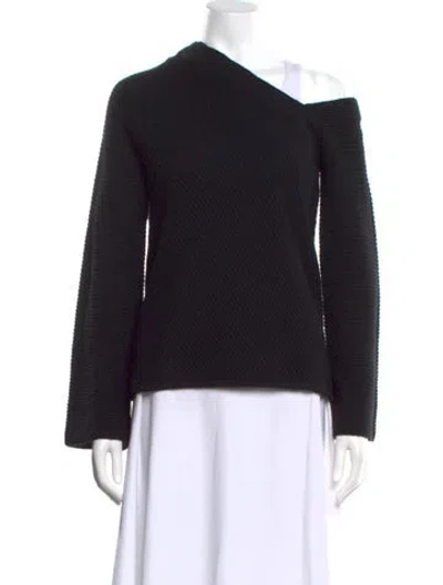 Pre-owned A.l.c Wool Asymmetrical Sweater In Black