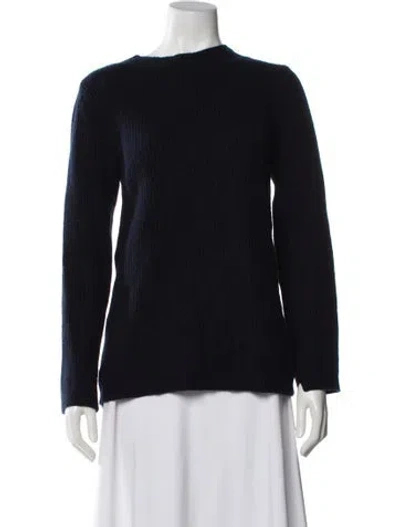 Pre-owned A.l.c Wool Bateau Neckline Sweater In Blue