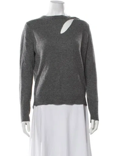 Pre-owned A.l.c Wool Bateau Neckline Sweater In Gray