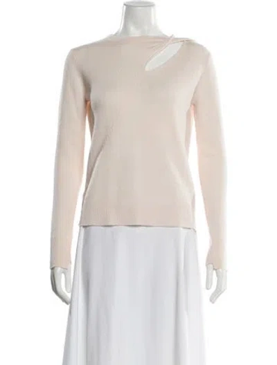Pre-owned A.l.c Wool Bateau Neckline Sweater In Neutral