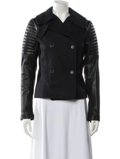 Pre-owned A.l.c Wool Biker Jacket In Blue