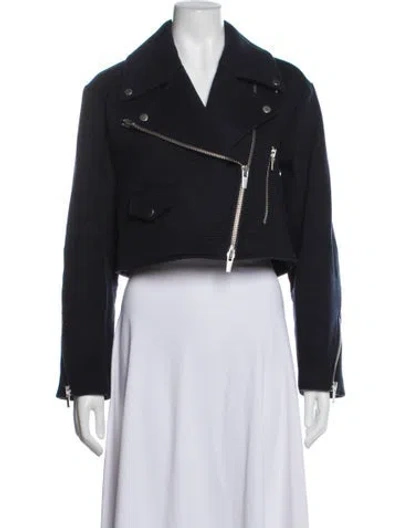 Pre-owned A.l.c Wool Biker Jacket In Blue
