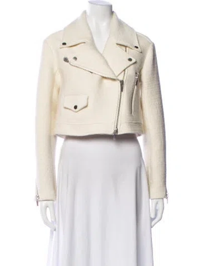 Pre-owned A.l.c Wool Biker Jacket In Neutral