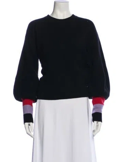 Pre-owned A.l.c Wool Crew Neck Sweater In Black