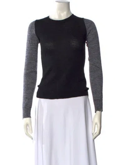 Pre-owned A.l.c Wool Crew Neck Sweater In Black