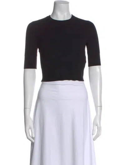 Pre-owned A.l.c Wool Crew Neck Sweater In Black