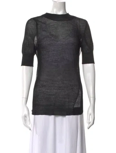 Pre-owned A.l.c Wool Crew Neck Sweater In Black