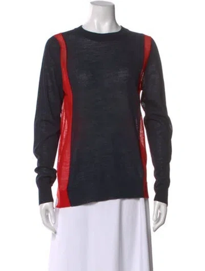 Pre-owned A.l.c Wool Crew Neck Sweater In Blue
