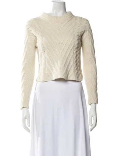 Pre-owned A.l.c Wool Crew Neck Sweater In Neutral