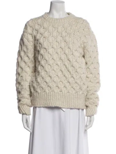 Pre-owned A.l.c Wool Crew Neck Sweater In Neutral