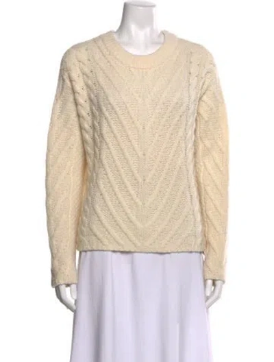 Pre-owned A.l.c Wool Crew Neck Sweater In Neutral