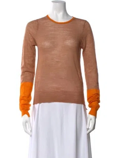 Pre-owned A.l.c Wool Crew Neck Sweater In Orange