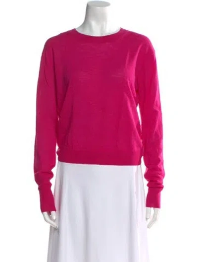 Pre-owned A.l.c Wool Crew Neck Sweater In Pink
