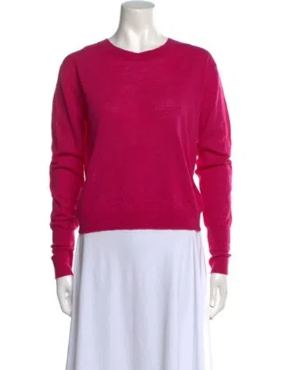 Pre-owned A.l.c Wool Crew Neck Sweater In Pink