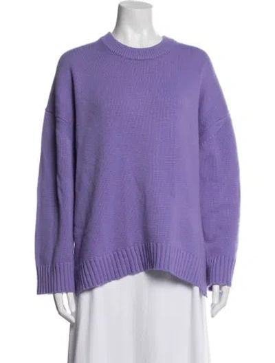 Pre-owned A.l.c Wool Crew Neck Sweater In Purple