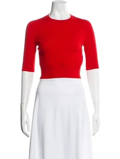Pre-owned A.l.c Wool Crew Neck Sweater In Red