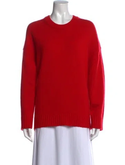 Pre-owned A.l.c Wool Crew Neck Sweater In Red