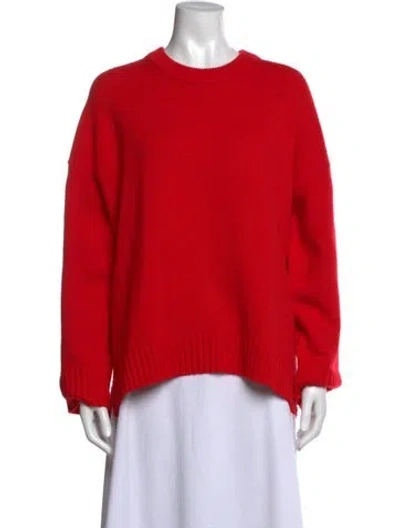 Pre-owned A.l.c Wool Crew Neck Sweater In Red