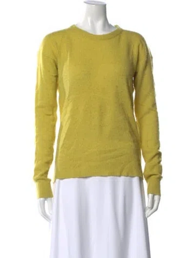 Pre-owned A.l.c Wool Crew Neck Sweater In Yellow