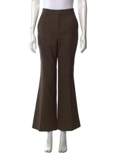 Pre-owned A.l.c Wool Flared Pants In Brown