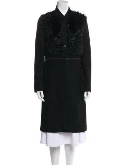 Pre-owned A.l.c Wool Fur Coat In Black