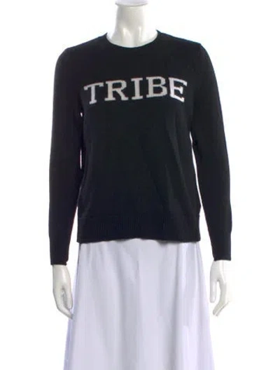 Pre-owned A.l.c Wool Graphic Print Sweater In Black
