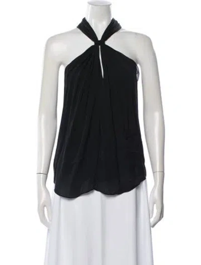 Pre-owned A.l.c Wool Halterneck Top In Black