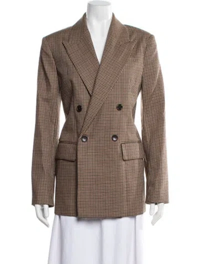 Pre-owned A.l.c Wool Houndstooth Print Blazer In Multi