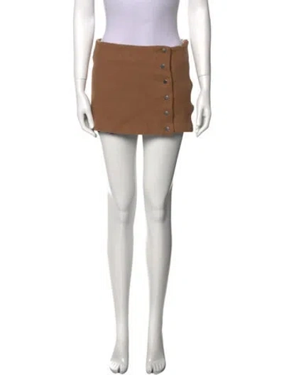 Pre-owned A.l.c Wool Long Skirt In Brown