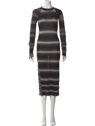 Pre-owned A.l.c Wool Midi Length Dress In Brown
