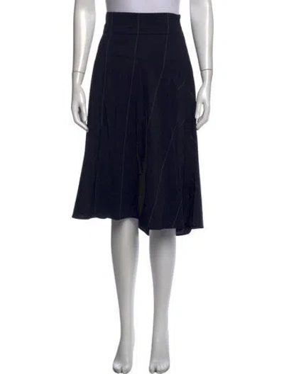 Pre-owned A.l.c Wool Midi Length Skirt In Black