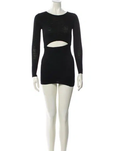 Pre-owned A.l.c Wool Mini Dress In Black