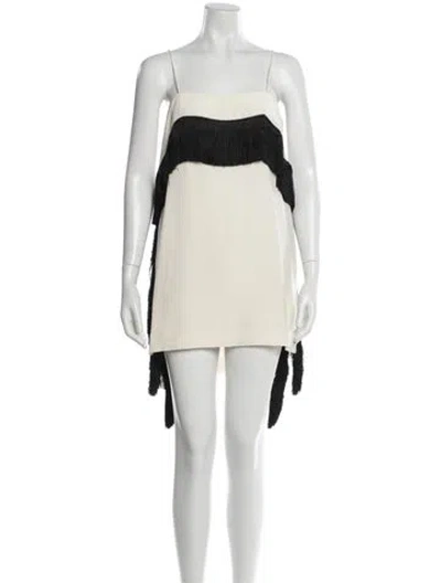 Pre-owned A.l.c Wool Mini Dress In Neutral