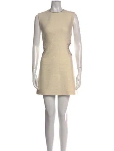 Pre-owned A.l.c Wool Mini Dress In Neutral