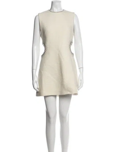 Pre-owned A.l.c Wool Mini Dress In White