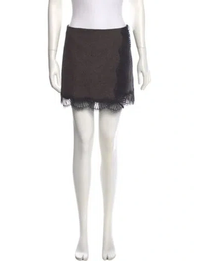 Pre-owned A.l.c Wool Mini Skirt In Black