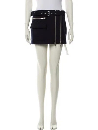 Pre-owned A.l.c Wool Mini Skirt In Blue