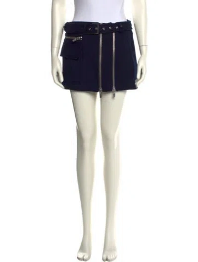 Pre-owned A.l.c Wool Mini Skirt In Blue