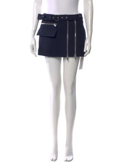 Pre-owned A.l.c Wool Mini Skirt In Blue