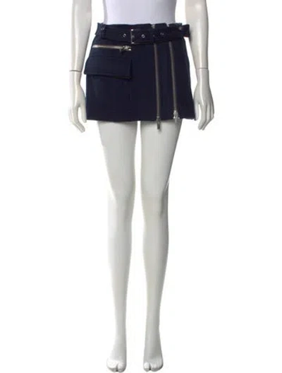Pre-owned A.l.c Wool Mini Skirt In Blue