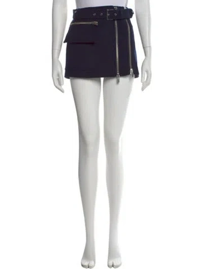 Pre-owned A.l.c Wool Mini Skirt In Blue