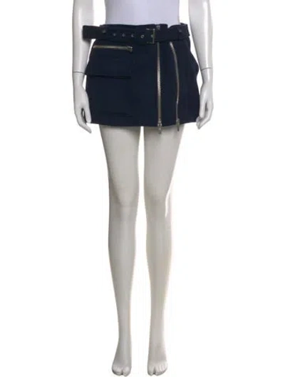 Pre-owned A.l.c Wool Mini Skirt In Blue