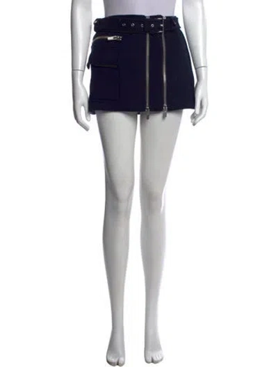 Pre-owned A.l.c Wool Mini Skirt In Blue
