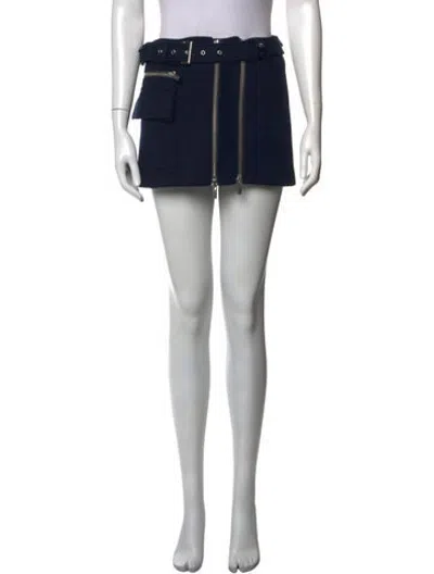 Pre-owned A.l.c Wool Mini Skirt In Blue