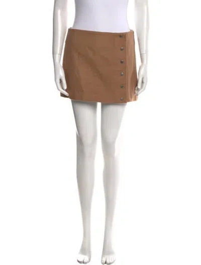 Pre-owned A.l.c Wool Mini Skirt In Brown