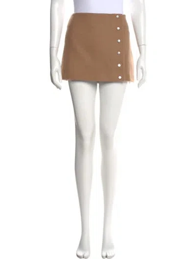 Pre-owned A.l.c Wool Mini Skirt In Brown