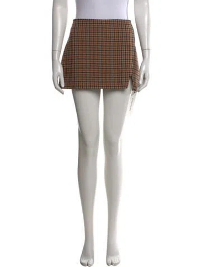 Pre-owned A.l.c Wool Mini Skirt In Brown