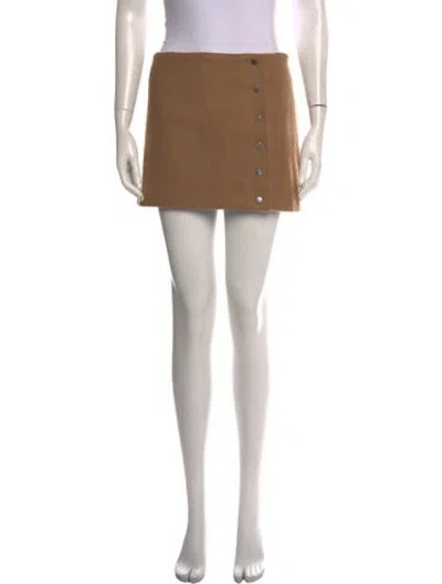 Pre-owned A.l.c Wool Mini Skirt In Brown